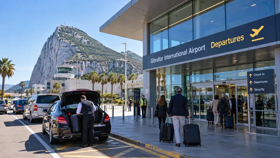 Abflug am Flughafen Gibraltar: Absetzen, Einchecken und Sicherheit